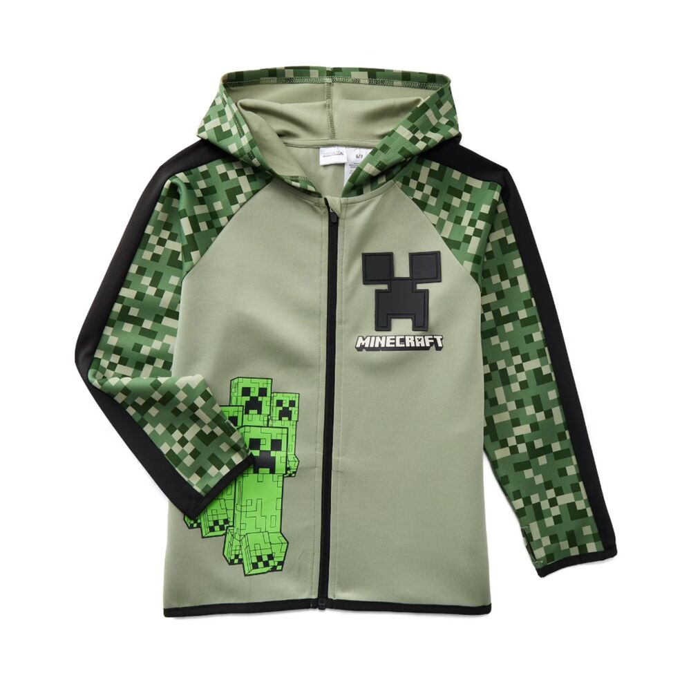 Minecraft Boys Zipper up Hooded Active Jacket 4/5